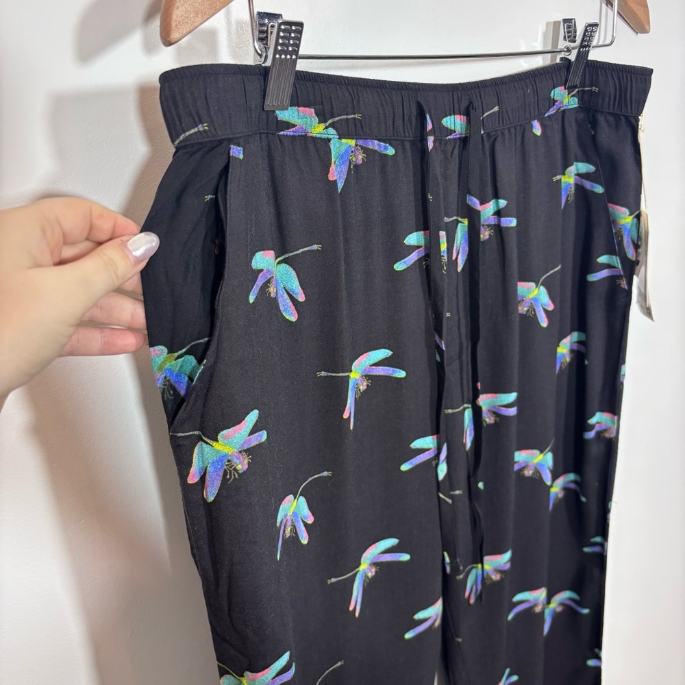 Obey Wavelength Pant Dragonfly NWT Large Elastic Waist Pockets Sustainable Tie - Picture 8 of 16